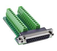 InLine D-Sub 92502E Bloc terminal femelle 2 rangées Borne à vis latérale horizontale Sécurité à vis pour applications sérielles Laboratoire Industrie