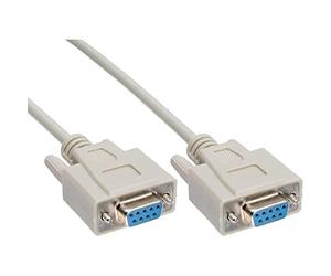 InLine DB9 2m câble Série Gris - Câbles Série (Gris, 2 m, DB9, DB9, Female Connector/Female Connector)