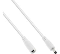 InLine DC Verlängerungskabel - DC Stecker/Buchse 4,0x1,7mm - AWG 18 - weiß 2m (26902D)