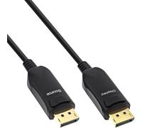 InLine DisplayPort 2.1 AOC Câble actif UHBR 13.5 10K/8K/4K Transmission sans perte avec connecteurs métalliques 15 m Noir 17215A