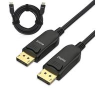 InLine DisplayPort 2.1 AOC Câble actif UHBR 13.5 10K/8K/4K Transmission sans perte avec connecteurs métalliques 50 m Noir 17250A