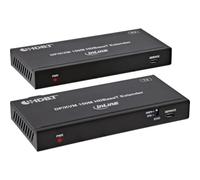 Inline DisplayPort HDBaseT Extender avec KVM, 4K 60Hz, 150m | DisplayPort HDBaseT jusqu'à 150 m, 4K 60 Hz, USB KVM, IR et RS232, Cat.5e/Cat.6, émetteur et récepteur