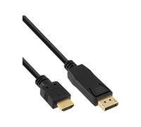 InLine Câble adaptateur DisplayPort mâle vers HDMI mâle 30 cm noir