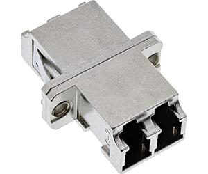 InLine Duplex LC/LC, MultiMode, with Flange - Adaptateur pour Câble (MultiMode, with Flange, 2 x LC, 2 x LC, Femelle/Femelle) Argent
