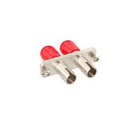 InLine Duplex St/St, Multimode, with Flange - Adaptateur pour Câble (Multimode, with Flange, 2 x St, 2 x St, Femelle/Femelle) Rouge, Argent