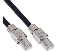 InLine® enrouleur de câble réseau Outdoor, Cat.6A PUR RJ45, 90m, noir
