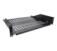 InLine® Étagère 19" - 400 mm - 20 kg - 2HE - Noir RAL 9005.