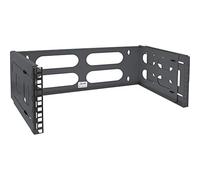 InLine Étagère murale 4U – Noir – Profondeur 24–40 cm, 48,3 cm