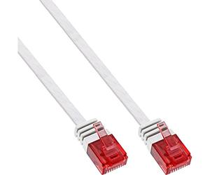 InLine Flat patch cord UTP Cat.6 1m White câble de réseau Blanc - Câbles de réseau (1 m, Blanc)
