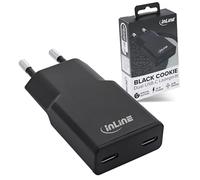 Inline GaN Chargeur USB-C 30 W, Bloc d'alimentation avec Double USB-C, PD, PPS, Charge Rapide pour Smartphone, Tablette, Black Cookie/Noir, 31590
