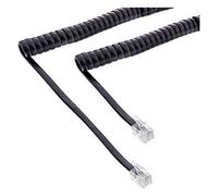 InLine Handset spiral - Câble de téléphone - RJ-10 (M) pour RJ-10 (M) - 2 m - noir