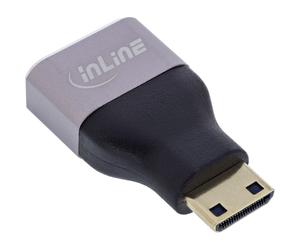 InLine HDMI Adapter connecteur HDMI A femelle / Connecteur Mini HDMI C mâle, 8K UHD