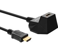 InLine® HDMI-HS Verl. m. Pied, avec ét., 4K2K, ST / BU, noir / or, 3m