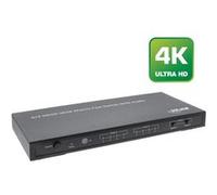 InLine HDMI Matrix Switch, 4K2K, 4 Input ports to 2 Output ports - Commutateur vidéo/audio - de bureau G