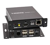 InLine® HDMI USB KVM sur IP Extender, prolongation via UTP, 4K jusqu'à 100m