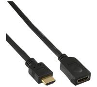 InLine® HDMI Verl., HDMI-High Speed, ST / BU, noir, contacts dorés, 5m