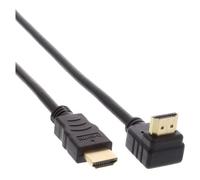 InLine High Speed - Câble HDMI avec Ethernet - HDMI mâle pour HDMI mâle - 5 m - paire torsadée blindée (STP) - noir - support 4K, connecteur à 90 °