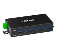 Inline Hub Industriel USB 3.2 Gen.1 avec 7 Ports, boîtier en Aluminium, Montage sur Rail DIN, hub USB Actif avec Bloc d'alimentation, 5 Gbit/s, 35396B