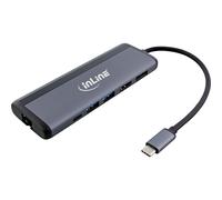 InLine Hub Multihub USB-C 8-en-1 HDMI DP USB 3.2 PD 3.0 100W MST