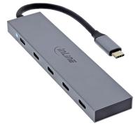 Inline Hub USB-C 4X USB-C + Power Delivery 100W USB 3.2 Gen.2 Aluminium 10Gbps pour MacBook, Smartphone, Tablette, Windows, 35392E