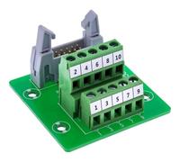 InLine IDC 92504O Adaptateur de câble plat 10 femelle vers bornier 5 broches Solution compacte avec bornes à vis Idéal pour Smart Home & DIY