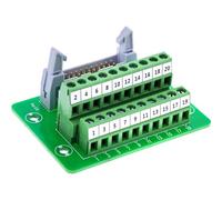 Inline IDC - 92504P - Adaptateur de câble plat 20 broches femelle vers bornier - 10 broches - Avec bornes à vis - Idéal pour les contrôleurs et les prototypes