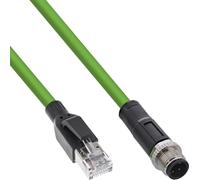 InLine® Industrie Netzwerkkabel, M12 4-pin D-kodiert St. zu RJ45 St., PUR, 20m (40420)