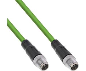InLine® Industrie Netzwerkkabel, M12 8-pin X-kodiert St./St. Cat.6A PUR, 10m (40510)