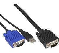 InLine® jeu de câbles KVM, USB, pour 19" KVM Switch, longueur 1,8m