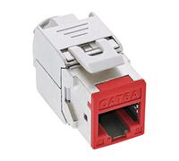 InLine® Keystone Lot de 8 connecteurs RJ45 blindés Cat.6A Rouge