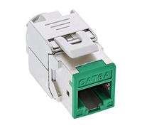 InLine® Keystone Lot de 8 connecteurs RJ45 blindés Cat.6A Vert
