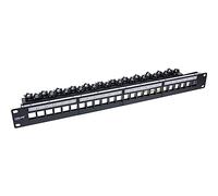 InLine Panneau de brassage Keystone RAL9005 24 compartiments 19" 1U noir