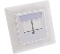 InLine® Keystone RAL9010 Kit de Cadre pour 2 Prises RJ45 Blanc
