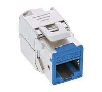 InLine® Keystone RJ45 prise femelle, blindé, Cat.6A, bleu pack de 8