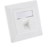InLine Keystone Snap-in RAL9010 Cadre pour 1 Prise RJ45 Bu/LSA Blanc