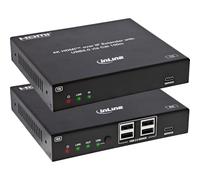 Inline Kit d'extension HDMI KVM sur IP, 4K 60 Hz, 100 m | HDMI KVM sur IP, 4K 60Hz, USB 2.0, IR, jusqu'à 100 m, point à point ou commutateur réseau