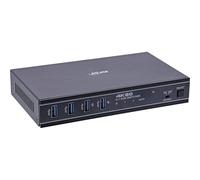 Inline KVM 57885E Commutateur HDMI 2 Voies et USB-C pour 2 PC, 4K60Hz HDR, USB 3.2, Fonction de Charge, contrôle Hotkey/IR/RS232, sans Pilote, Haute compatibilité