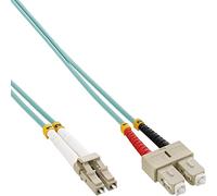 InLine LC/SC, 15 m câble de Fibre Optique 2X LC 2X SC OM3 Turquoise