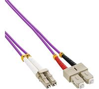 InLine LC/SC, 7.5 m câble de Fibre Optique 7,5 m 2X LC 2X SC OM4 Violet
