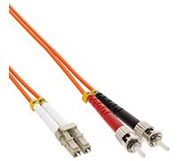 InLine LC/St, 7.5 m câble de Fibre Optique 7,5 m 2X LC 2X St OM2 Orange