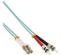 InLine LC/St, 7.5 m câble de Fibre Optique 7,5 m 2X LC 2X St OM3 Turquoise