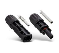 InLine Lot de connecteurs photovoltaïques solaires, 1 fiche + 1 femelle, pour câble de 4 à 6 mm², étanche IP68, compatible avec MC4/Standard4/PV4, jusqu'à 1500 V CC / 30 A, 94001