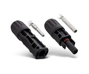 InLine Lot de connecteurs photovoltaïques solaires, 1 fiche + 1 femelle, pour câble de 4 à 6 mm², étanche IP68, compatible avec MC4/Standard4/PV4, jusqu'à 1500 V CC / 30 A, 94001