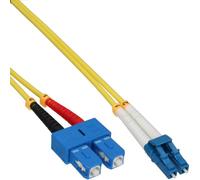 InLine® LWL Duplex Kabel, LC/SC, 9/125µm, OS2, 15m
