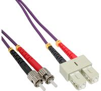 InLine® LWL Duplex Kabel, SC/ST, 50/125µm, OM4, 1m