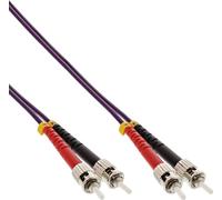 InLine® LWL Duplex Kabel, ST/ST, 50/125µm, OM4, 10m