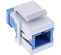 InLine® LWL Keystone Coupleur Snap-in Blanc Simplex SC/SC monomode en céramique