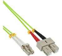 InLine - Cordon de raccordement - LC multi-mode (M) pour SC multi-mode (M) - 15 m - fibre optique - duplex - 50 / 125 microns - OM5 - sans halogène - vert