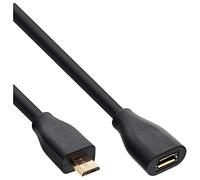 InLine Rallonge câble USB Micro‑B (M→F) 5 m USB 2.0 contacts plaqués or noir