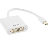InLine® Mini DisplayPort vers DVI Adaptateur, blanc, 0,15m
